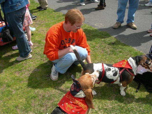 Uncle Kevin at his first waddle.