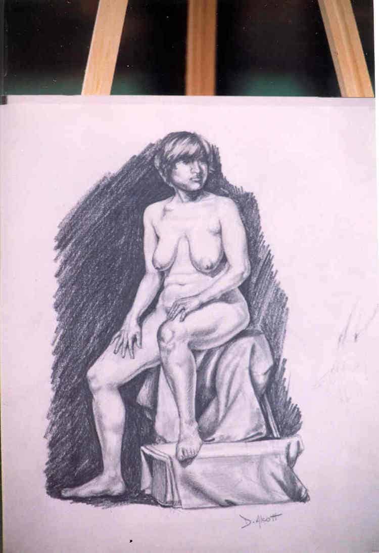 Nude Model in pencil