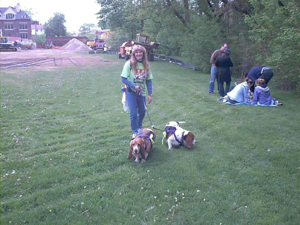 Debbie and the boys, ready for the Michigan Waddle.