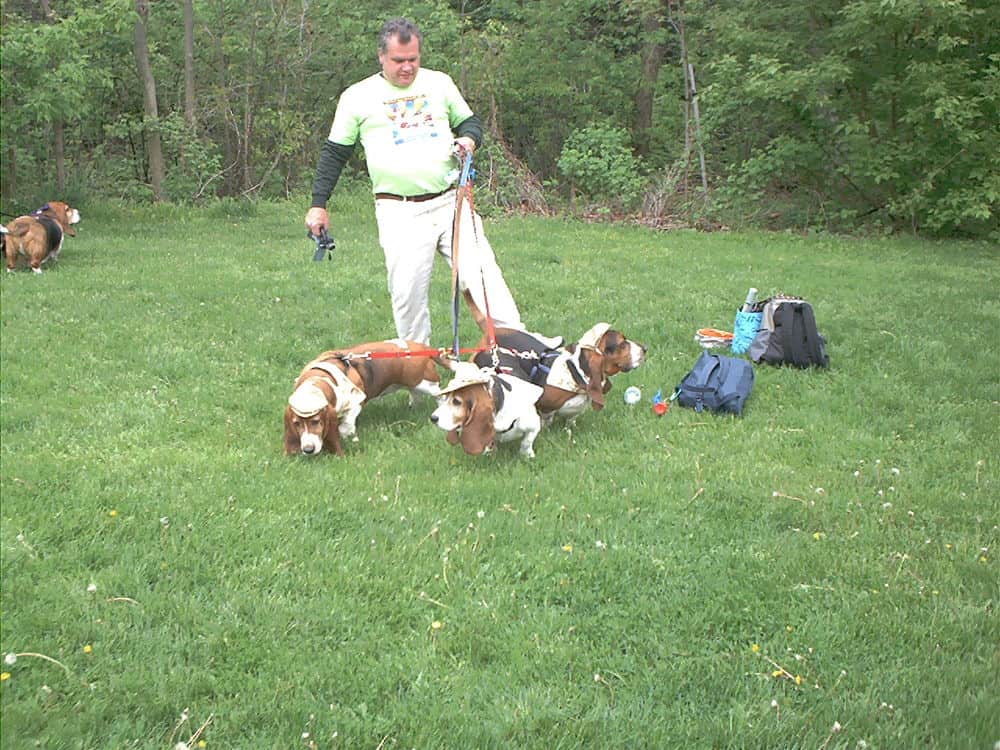 John with Buddy, JaBip and Buttons.