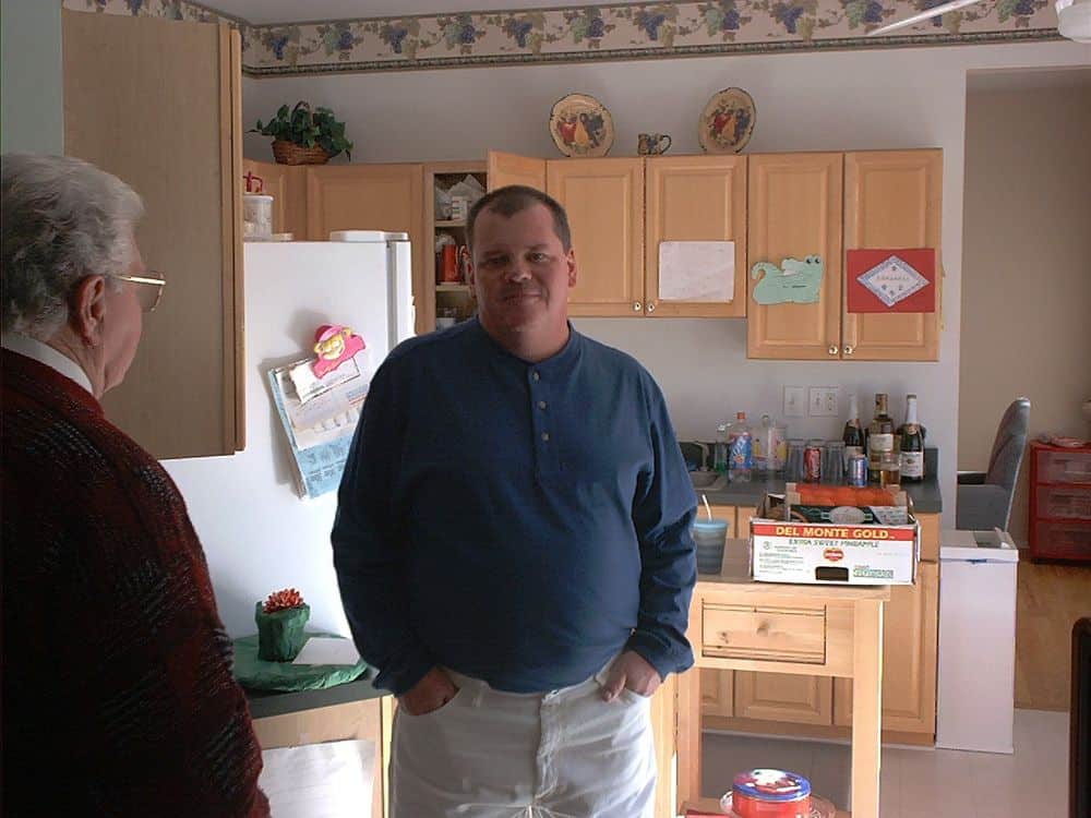 Leon's brother, Bill Jr, with Dad.